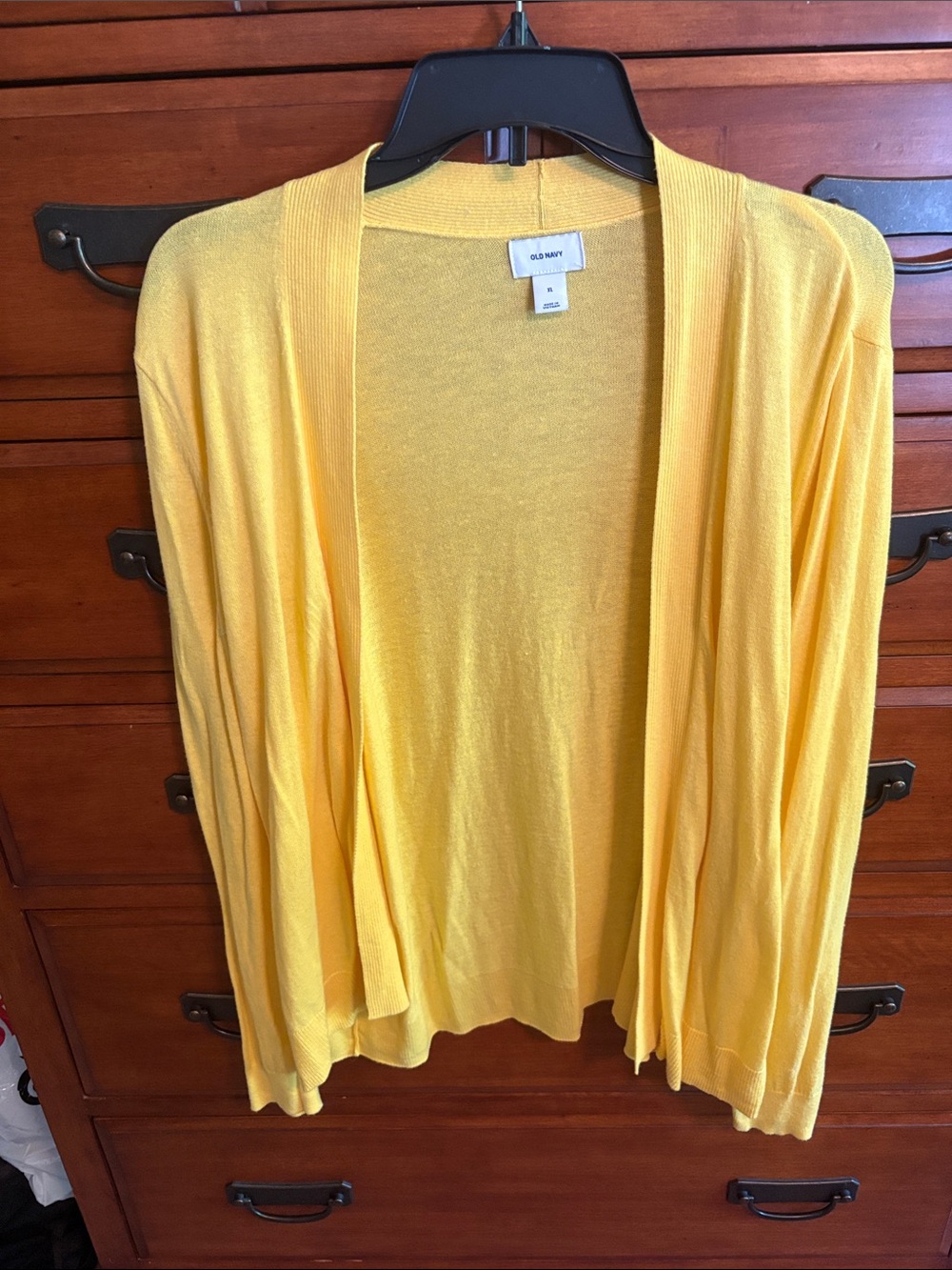 Old Navy Bright Yellow Open-Front Lightweight Cardigan
